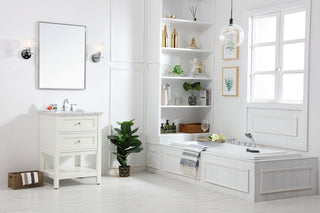 24 in. Single bathroom vanity set in White