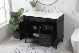 42 inch Single bathroom vanity in black