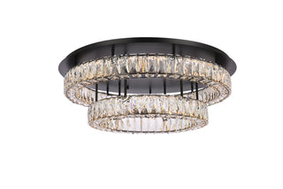 Monroe 30 inch LED double flush mount in black