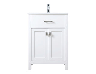 24 Inch SIngle Bathroom Vanity In White