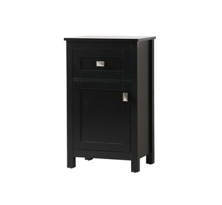 18 Inch Wide Bathroom Storage Freedstanding Cabinet In Black