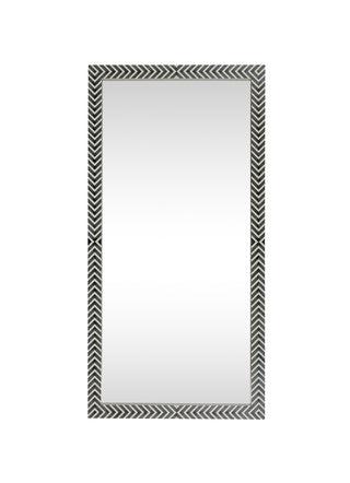 Rectangular mirror 72x36 inch in chevron