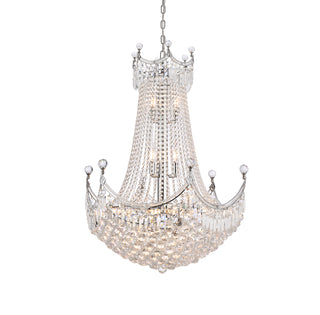 Corona 24 light Chrome Chandelier Clear Royal Cut Crystal