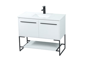 40 inch Single bathroom vanity in white