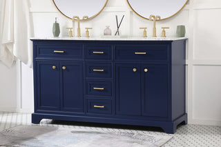 60 inch Single bathroom vanity in Blue