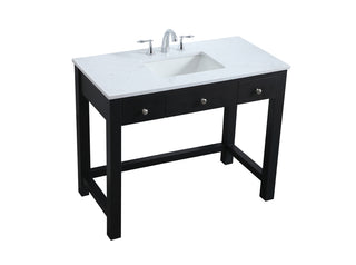 42 Inch ADA Compliant Bathroom Vanity In Black