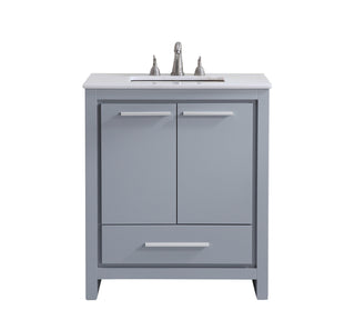 30 In. Single Bathroom Vanity Set In Grey