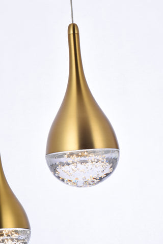 Amherst 24 inch LED pendant in satin gold