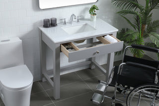 36 Inch ADA Compliant Bathroom Vanity In Grey