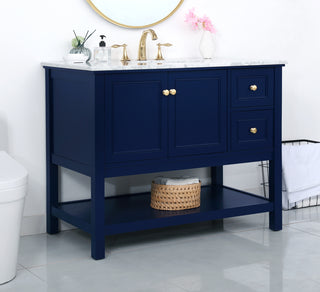 42 inch Single bathroom vanity in Blue