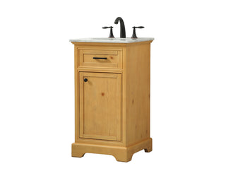 19 inch Single bathroom vanity in natural wood