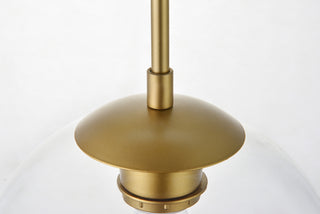 Baxter 1 Light Brass plug-in Pendant With Clear Glass