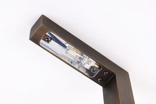 Cast brass modern linear path light