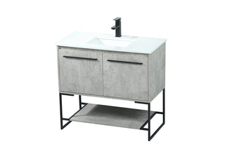 36 inch Single bathroom vanity in concrete grey