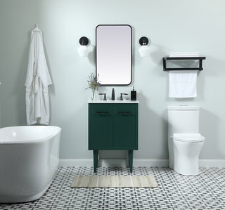 24 inch Single bathroom vanity in green