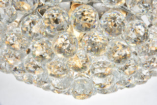 Primo 8 light Chrome Flush Mount Clear Royal Cut Crystal