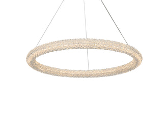 Bowen 32 inch Adjustable LED Chandelier in Satin Gold