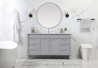 60 inch Single bathroom vanity in grey