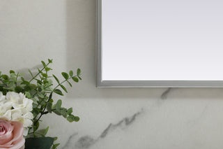 Metal Frame Arch Mirror 40x38 Inch in Silver