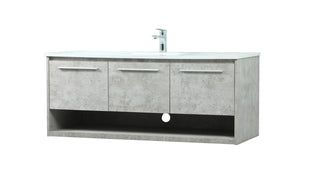 48 inch Single bathroom vanity in concrete grey