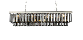 Sydney 12 light polished nickel Chandelier Silver Shade (Grey) Royal Cut Crystal