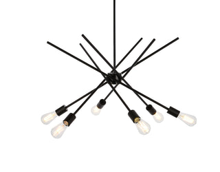 Armin 6 lights pendant in black