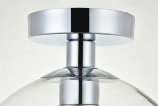 Baxter 1 Light Chrome Flush Mount With Clear Glass