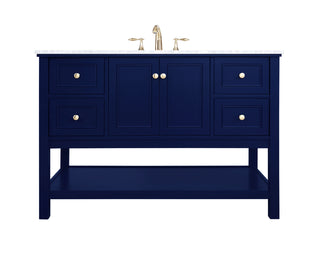 48 inch Single bathroom vanity in Blue