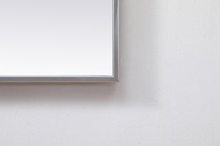 Metal Frame Square Mirror 48 inch in Silver