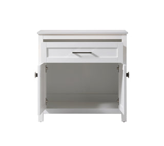 30 Inch Wide Bathroom Storage Freestanding Cabinet In White