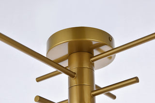 Xavier 4 lights flush mount in brass