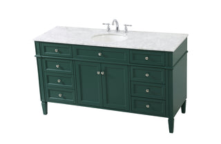 60 inch Single bathroom vanity in green