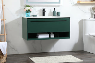 40 inch Single bathroom vanity in green