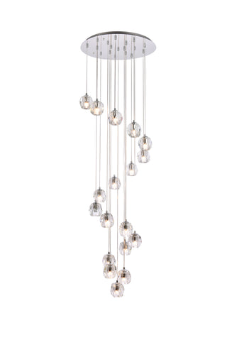 Eren 18 lights Chrome pendant