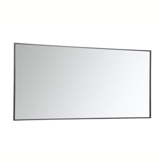 Metal frame rectangle mirror 30 inch in Black