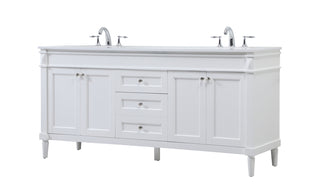 72 inch double bathroom vanity in white