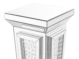 15 inch Crystal End Table in Clear Mirror Finish