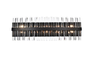 Serephina 36 inch crystal bath sconce in black