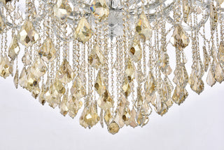 Maria Theresa 61 light Chrome Chandelier Golden Teak (Smoky) Royal Cut Crystal