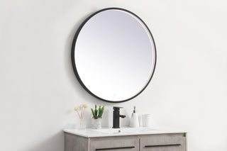 Pier 32 inch LED mirror with adjustable color temperature 3000K/4200K/6400K in black