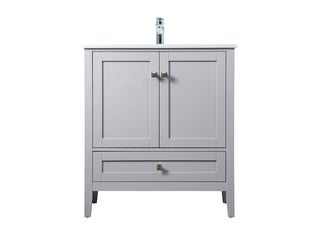 30 Inch SIngle Bathroom Vanity In Grey