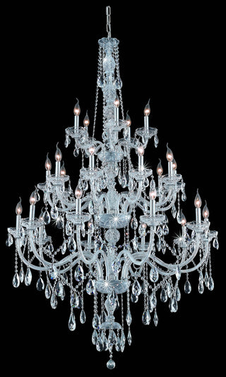 Verona 25 light Chrome Chandelier Clear Royal Cut Crystal