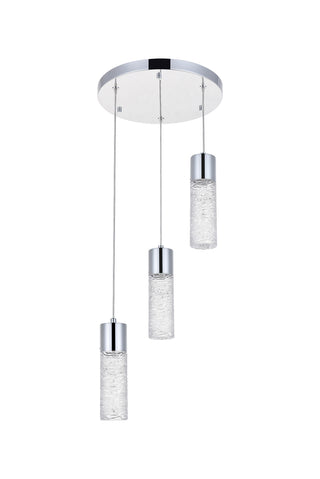 Constellation 3 light Chrome LED Pendant