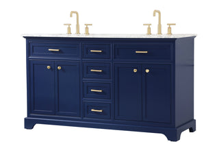 60 inch Single bathroom vanity in Blue