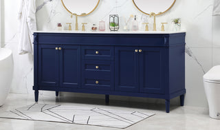 72 inch double bathroom vanity in blue