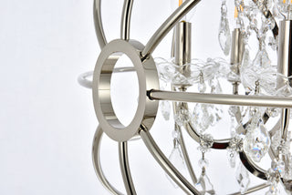 Geneva 6 light polished nickel Chandelier Clear Royal Cut crystal