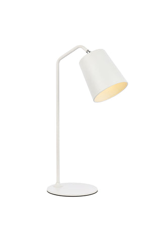 Leroy 1 light white table lamp