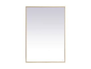 Pier 42x60 inch LED mirror with adjustable color temperature 3000K/4200K/6400K in brass