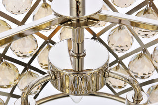 Madison 4 light polished nickel Pendant Golden Teak (Smoky) Royal Cut Crystal