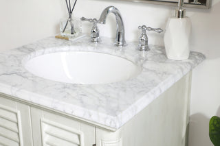 24 inch Single Bathroom Vanity in Antique White